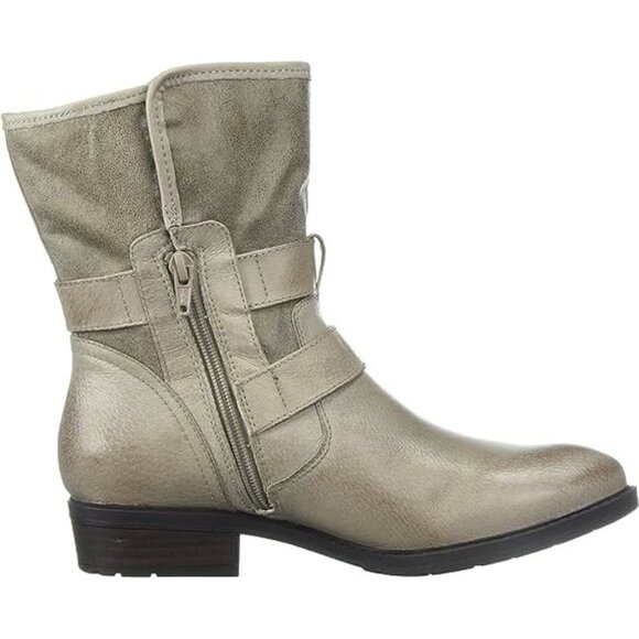 NWOT Baretraps taupe khaki tan faux fur lined leather boots, 10 - Picture 2 of 13